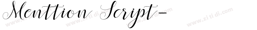 Menttion Script字体转换
